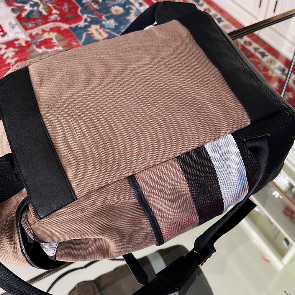 Burberry Tan and Black Men's Backpack - Picture 11 of 16